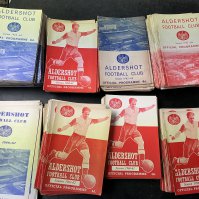 Aldershot Home Football Programmes: Includes 15 from 59/60 then around 300 from 60/61 to 64/65 and many more up to the early 70s. Excellent condition with heavy duplication. (550+)
