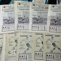 Stockport County Home Football Programmes: 12 from the late 1950s and over 250 spanning the 60s. Mainly good condition with heavy duplication. (260+)