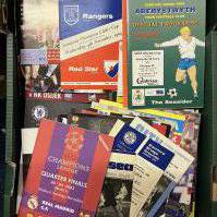 European Competition Football Programmes: Collection of over 200 different programmes from the 1960s onwards including overseas matches. Excellent condition. No duplication. 
 
