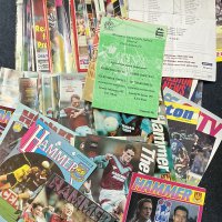West Ham and Non League Football Programmes: Two boxes of mixed mainly modern programmes. Listed with instructions to sell (2 boxes) 