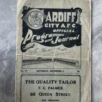1922 - 1923 Cardiff City v Stoke Football Programme: Good condition with light folding and a bit of wear to spine. No team changes. 
