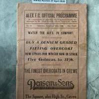 1934 - 1935 Crewe Alexandra v Walsall Football Programme: Good condition with no team changes. 