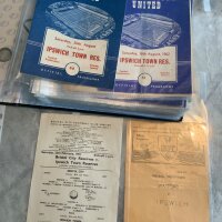 Ipswich Town Away Reserve Football Programmes: Excellent condition private collection housed in two ring binders from 60/61 to 23/24. Includes 60/61 Bristol Rovers, 64/65 66/67 67/68 Leicester, 73/74 77/78 Bournemouth. There are a lot of A4 colour sheets with some Under 21/23 etc included from the 80s onwards which are unwritten. Must view. (246)