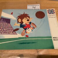 1966 World Cup Willie FA Bulletin Magazine: November 1965 World Cup Bulletin number 4 features WC Willie on the cover and inside a look at proposed dates, type of ball etc for forthcoming World Cup in different languages from the excellent condition magazine that was not available to the public.