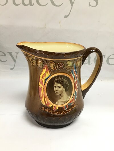 A Royal Doulton Queen Elizabeth II Coronation jug as per previous lot. NO RESERVE