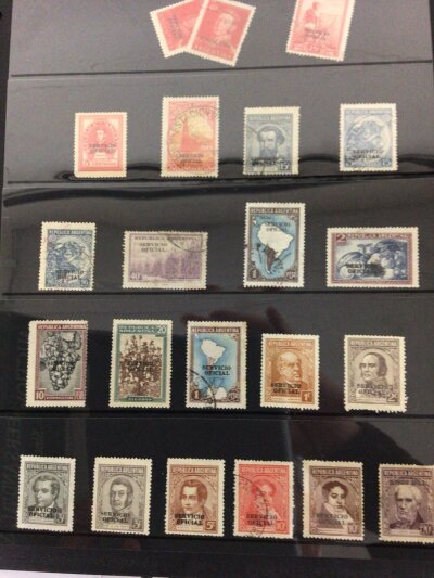 A well presented collection of Stamps predominantly Republic of Argentina including 19th century stamps and early postal covers early Air Mail Covers. Many unused Mint stamps. In three albums. NO RESERVE