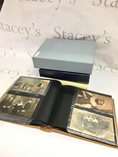 Four albums of postcards including victorian and vintage examples