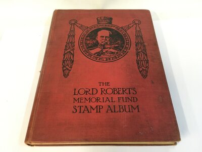 Lord Roberts memorial fund war portrait stamp albums.