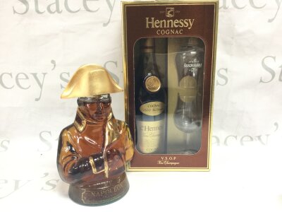 Boxed Hennessy fine Champagne and napoleon brandy, no reserve