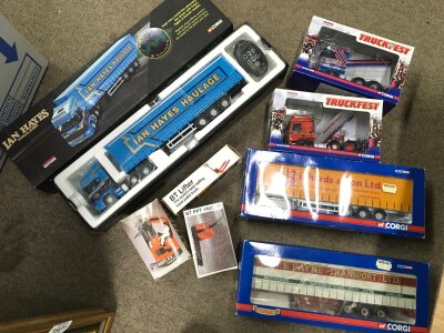 A collection of model trucks including a boxed limited edition Ian Hayes haulage Corgi. No reserve
