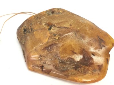 Large Baltic amber from Russian Kaliningrad amber factory , length 3.5” (9cm) weight 91 grams