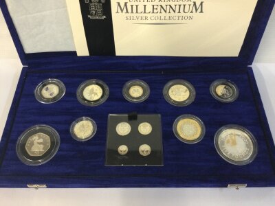 2000 UK Millennium Proof Silver Coin Collection