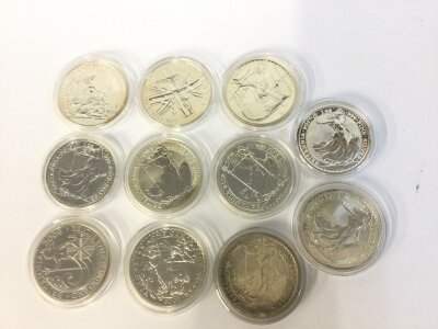 11 x 1oz silver Britannias