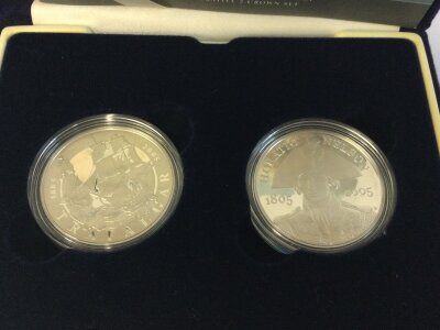 200th anniversary trafalgar two silver proof coin set.