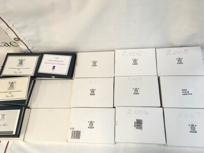 A collection of 15 United Kingdom proof sets from various years from 1985 to 2007