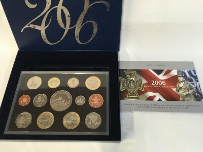 A 2006 Royal Mint proof coin collection.