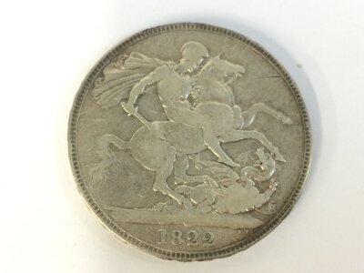 1822 silver crown.
