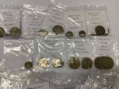 A collection of British and world coinage to include some pre 1947 British, USA 1862 Indian Head 1 Cent.