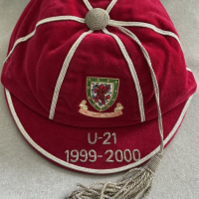 Wales 1999/00 Under 21 International Football Cap: Good condition attractive cap awarded to Lee Jenkins.