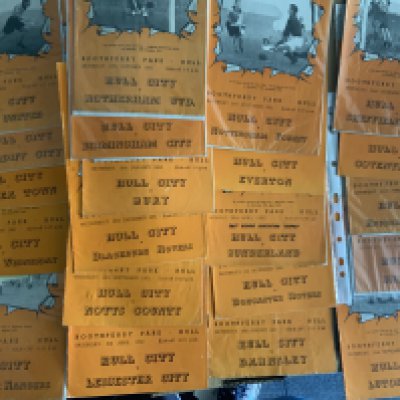 Hull City Home Football Programmes Collection: Good run to include 49/50 x 13, 50/51 x 14, 51/52 x 21, 52/53 x 23, 53/54 x 18, 54/55 x 17. Mainly good. (96)