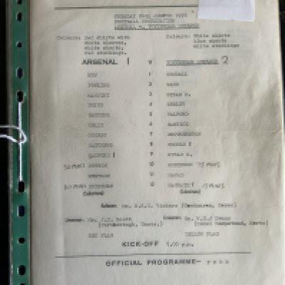 Arsenal 76/77 Reserves + Youth Football Programmes: Probable complete set of Football Combination sheets plus 2 x Youth Cup, Millwall v Orient, League Cup semi final replay with ticket and an Islington v South London Schools.