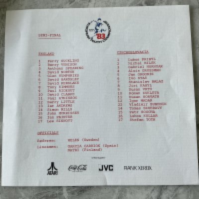 1983 Youth Semi Final England v Czechoslovakia Football Programme: Strictly speaking the team sheet given free in the press room at Arsenal in mint condition as a programme was issued for the tournament only which is not included.