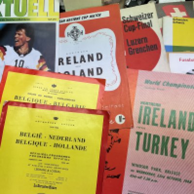 International Football Programmes: Not involving England but does have some other home nations. Very good collection of Switzerland including away 79 DDR, 1960 Swiss Cup Final and home matches v 60 Chile, 61 Sweden, 75 USSR, Turkey, 76 Poland, Sweden, 77 Czechoslovakia, Finland, 78 USA. Worth a look. (45)