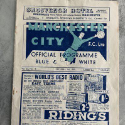 38/39 Manchester City v Newcastle United Football Programme: 2nd Division match in good condition with no team changes.