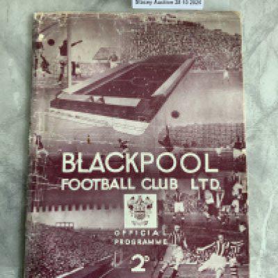 37/38 Blackpool v Preston Football Programme: 1st Division match in fair/good condition with no team changes. Crease marks and professional repair.