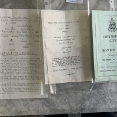 Ipswich Town Reserve Away Friendly Football Programmes: Collectors folder containing an unusual collection from 69/70 to date. Some harder to obtain issues include 69/70 Bedford single sheet 70/71 Chelmsford, 71/72 Margate, 72/73 + 74/75 Romford, 75/76 Gorleston. Whilst it does not always state reserves it is collectors opinion a reserve team was fielded. Very good. (70)