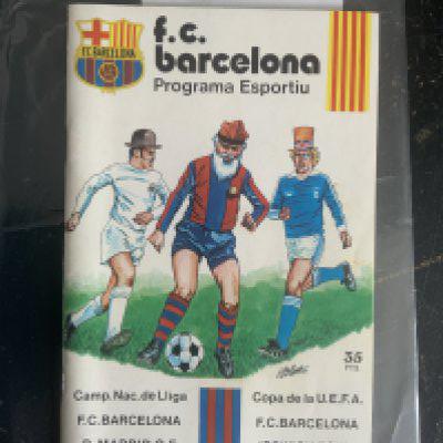77/78 Barcelona v Ipswich Town Football Programme: UEFA Cup programme is excellent with no writing.
