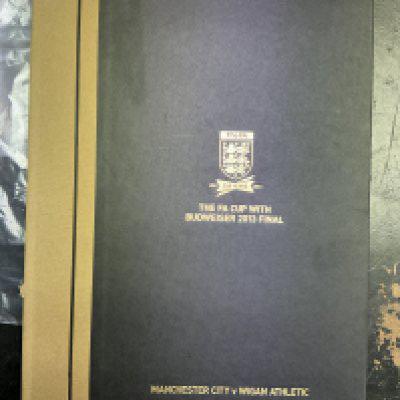 2013 Hardback FA Cup Final Football Programme: Manchester City v Wigan Athletic limited edition 1594/2200. Excellent condition Club Wembley issue.