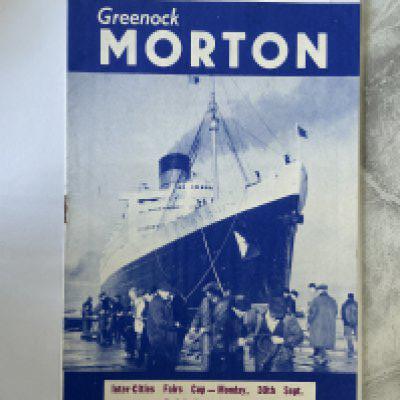 68/69 Greenock Morton v Chelsea Football Programme: Excellent condition Fairs Cup programme with no team changes. Rusty staple holding firm.