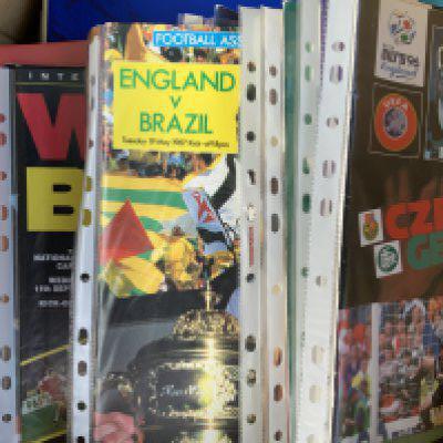 International Football Programmes: Includes many England with some Wales Scotland and Northern Ireland. Very good. (175)