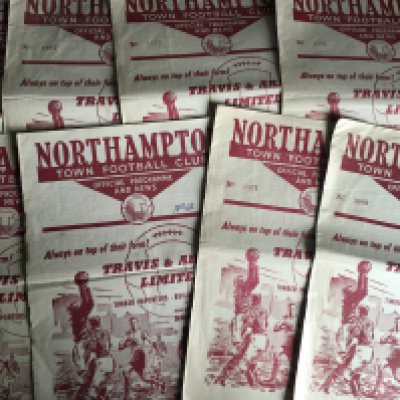 Northampton Town Home Football Programmes: 8 from the 50s and approximately 180 from the 60s. Includes near or complete sets from 65/66 (1st division) and 66/67. Instructions to sell. Very good. (est 200)