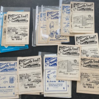 Preston + Rotherham Football Programmes: Preston collection is from 1954-1970 and has16 x 1950s and 28 x 1960s including 55/56 Chelsea, 58/59 + 59/60 Manchester Utd and 66/67 Hearts 4 pager. Mainly good. Rotherham has 6 x 1950s, 81 x 1960s and includes 53/54 Lincoln and at least 5 postponed from the 60s. Mixed conditions. (133)