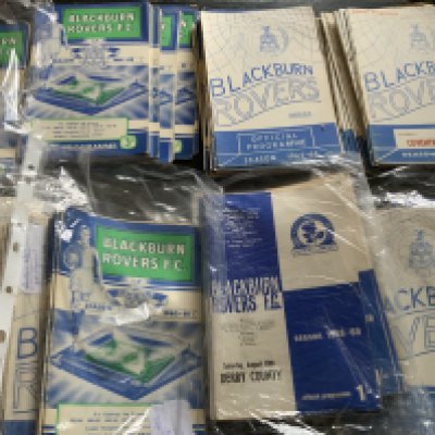 1960s Blackburn Rovers Home Football Programmes: 9 complete or near complete sets from the 60s. In total around 250 from the 60s plus some early 70s. Instructions to sell. Very good. (est 300)