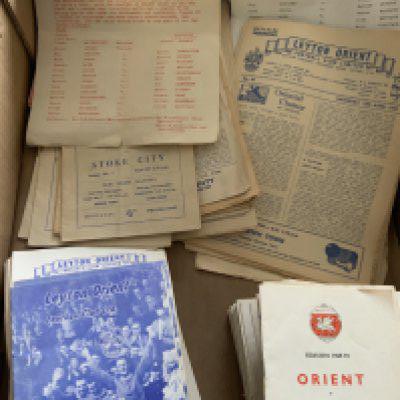 Leyton Orient Home Football Programmes: Over 60 from the 50s to include a set from 59/60 plus 5 complete or near complete sets from the 60s. In total around 350 from the 60s plus some early 70s. Instructions to sell. Mainly good. (est 450)