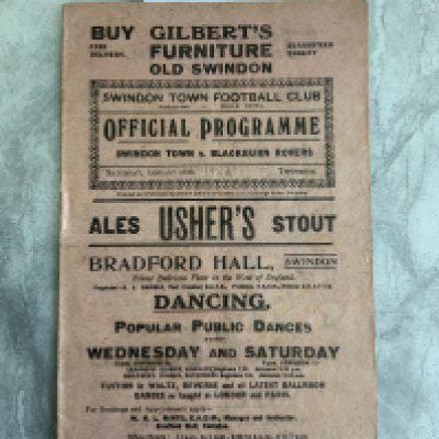 1921 - 1922 Swindon v Blackburn Rovers FA Cup Football Programme: Very good condition programme with no team changes.