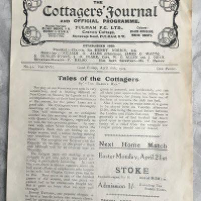 1923 - 1924 Fulham v QPR Reserves Football Programme: Good condition single sheet London Combination match with no team changes.