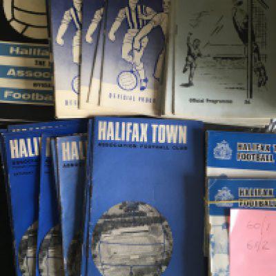 Yorkshire Club Home Football Programmes: York has 12 from the 50s plus 18 x 60s. Halifax has around 50 from the 60s. Leeds has 70 x 60s plus some early 70s. Instructions to sell. Very good. (est 170+)