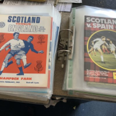 Scotland International Home Football Programme Collection: Two folders featuring home programmes from 1968 to 1993. Approximately 90 programmes in good condition.