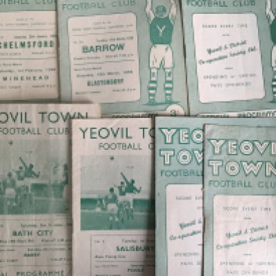 Yeovil Town Home Football Programmes: 7 from the 50s and approximately 50 from the 60s. Instructions to sell. Very good. (est 60)