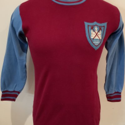 Ron Boyce West Ham Match Worn 1965 European Cup Winners Cup Final Shirt: Bukta shirt in excellent condition worn in the final V TSV Munich. Ron Boyce registered an assist when setting up the opening goal scored by Alan Sealey. A unique opportunity to obtain an iconic piece of West Ham history from their first European triumph. COA will be supplied by the family of Boyce.