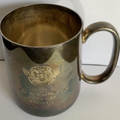 Ron Boyce West Ham 1966 League Cup Final Runners Up Tankard: Four inch tankard engraved with 1965 - 1966 Football League Cup runners up. Tankard is hallmarked to base. Metal is tarnished but otherwise in excellent condition.