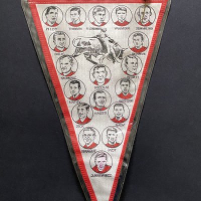 1982 Standard Liege v West Ham Football Pennant: Given to Lyall at a pre season friendly in 1982. Pennant to one side has 18 players pictured from the Liege Hall of Fame. C/W a pennant from Viking Stavanger (Norway).