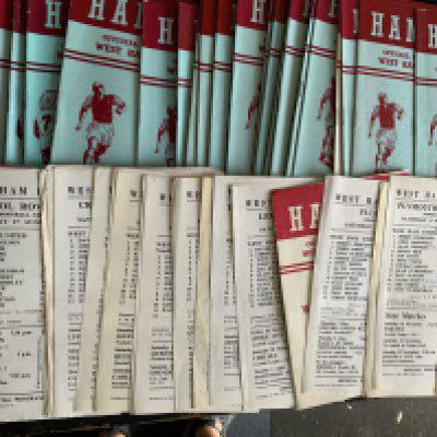 74/75 West Ham Complete Football Programmes: Superb condition set with all first team reserves and youth only missing Arsenal in the Football Combination. (est 50)