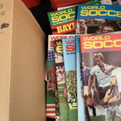 1979 - 1982 World Soccer Football Magazines: Four complete sets of the magazine together with 5 yearbooks from 1999 to 2004. Very good.