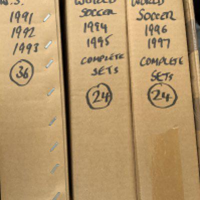 1991 - 1997 World Soccer Football Magazines: Seven complete sets of the monthly magazine. Very good. (84)