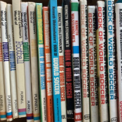 Commentators Football Books: David Coleman World Of Football x 7, Kenneth Wolstenholme Book Of World Soccer x 12. Good. (19)
